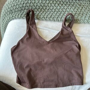 All in Motion Vneck Sports Tank, Align Lookalike, Brown, Medium